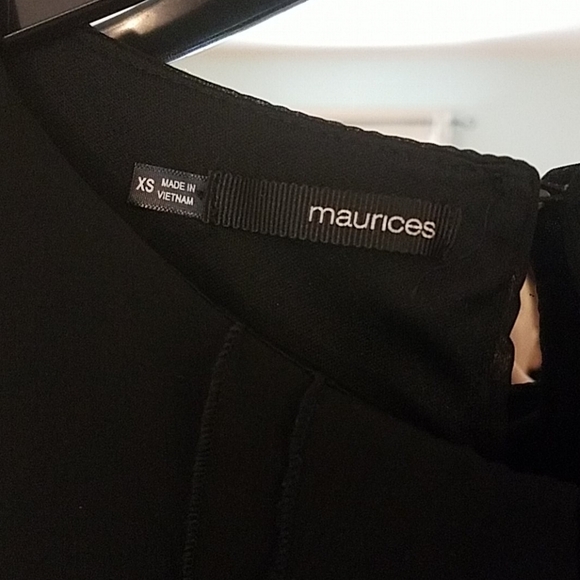 Maurices black dress XS ruffles lined - Picture 4 of 11